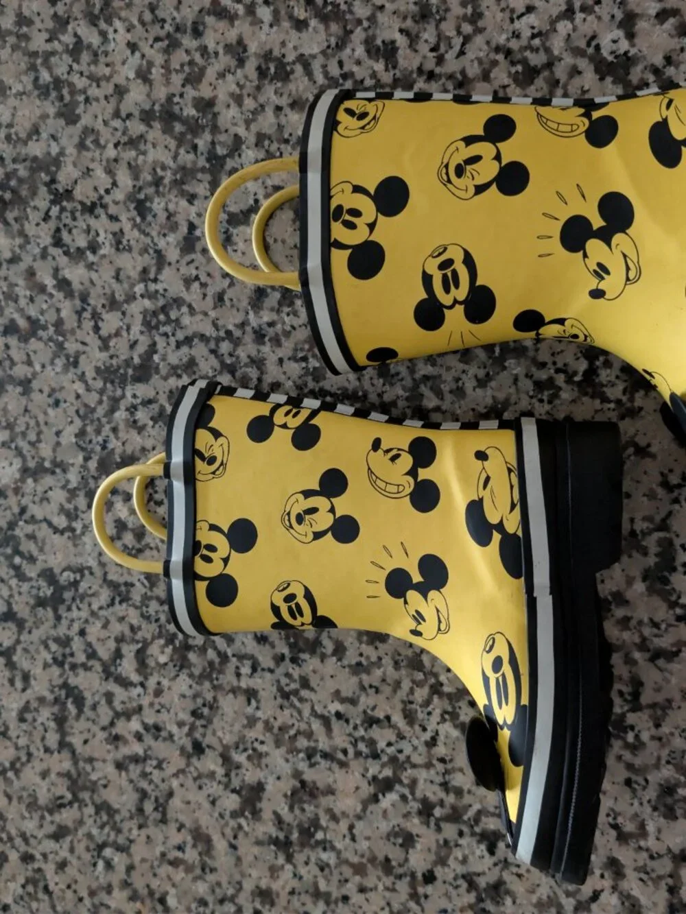 Disney Mickey Mouse Yellow Rain Boots Toddler Size 10